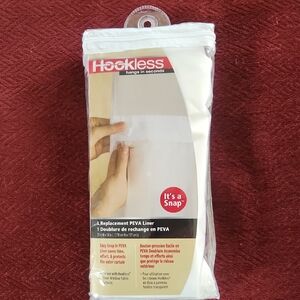 Hookless White Replacement PEVA Shower Curtain Liner